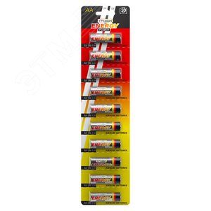 Изображение товара Батарейка Трофи LR6-10BL strip ENERGY POWER Alkaline (100/1000/20000) (шт)