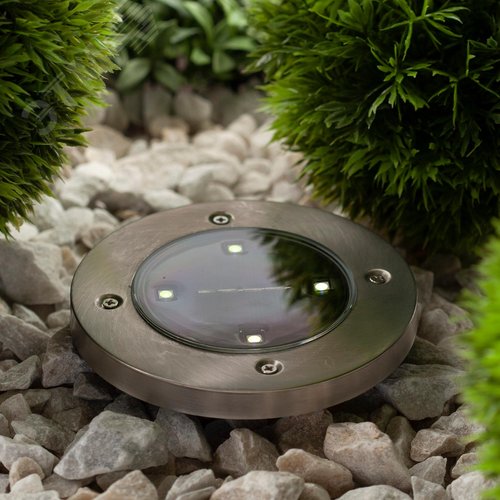 Светильник садовый на солнечной батарее, сталь, пластик 13 см ERAST040-08 - фото 5