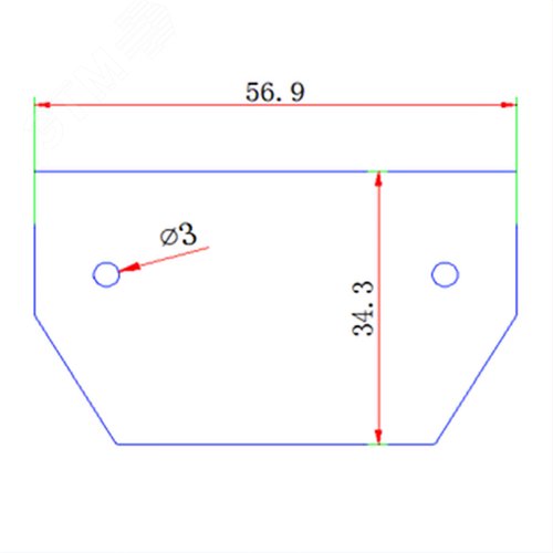Заглушка торцевая для алюминиевого профиля 2шт TR-1PTR-RMP-EC - фото 2