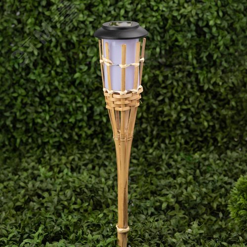 Светильник уличный ERASF22-24 Факел бамбук на солнечных батареях садовый 56 см - фото 9