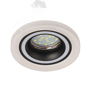 Встраиваемый светильник декоративный DK90 WH/BK MR16/GU5.3 белый/черный Б0054359 ЭРА