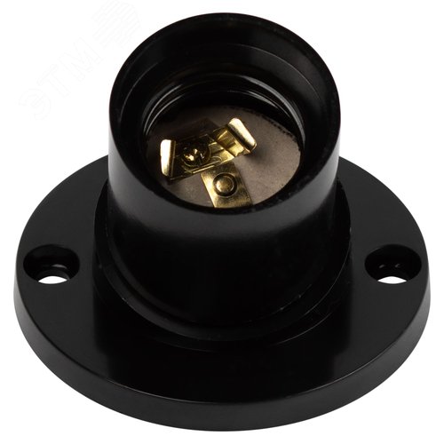 Патрон Е27 настенный бакелит черный - фото 2