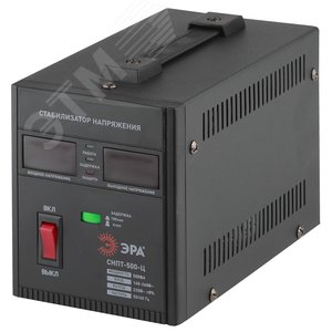 Стабилизатор напряжения переносной СНПТ-500-Ц цифровой дисплей 140-260В/220/В, 500ВА