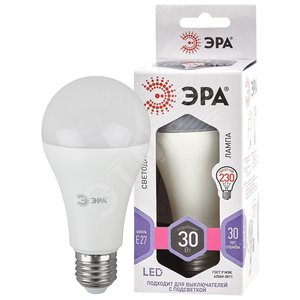 Лампа светодиодная LED 30 Вт 2400Лм 6000К груша холодный E27 170-265В LED A65-30W-860-E27 Standart - фото 1