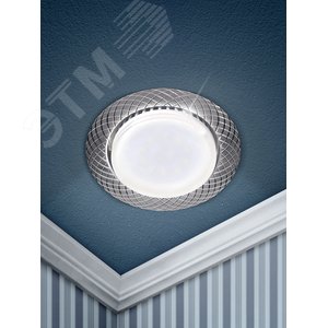 Светильник встраиваемый KL 76 AL/SL /1 под лампу Gx53 220V 13W серебро (50/1000) - фото 2