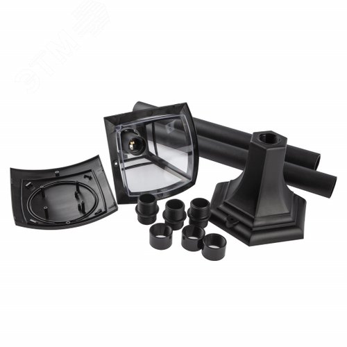 Светильник садово-парковый НТУ 07-40-002 Валенсия 4 черный 4 гранный напольный IP44 Е27 max 60Вт - фото 5