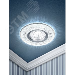 Светильник точечный декоративный cо светодиодной подсветкой MR16, прозрачный DK LD9 SL/WH ЭРА Б0028080 ЭРА - 4