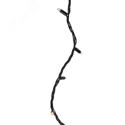 Гирлянда 600LED Занавес 3 м x 2 м, желтый свет, черный каучук, 220 В, IP65 ERAPS-Z - фото 2