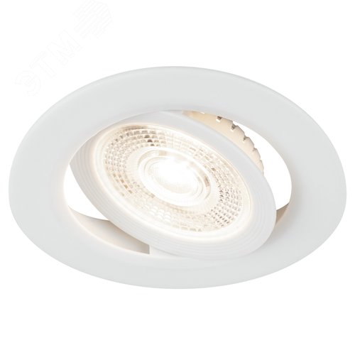 Светильник светодиодный встраиваемый ДВО-5Вт поворотный круглый 4000К белый KL LED 25A-5 4K WH - фото 2