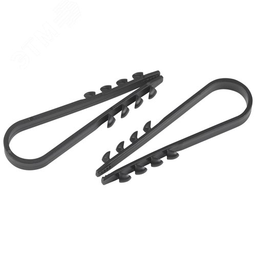 Изображение товара Дюбель-хомут для круглого кабеля 19-25 мм чёрный (100 штук) NO-224-227 (упак)