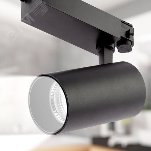 Светильник трековый трёхфазный SТR-30-36-40K-B40 узкий луч 4000K черный - фото 2