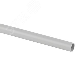 Изображение товара Труба гладкая жесткая ПВХ (серый) d 16мм (3м) (шт)