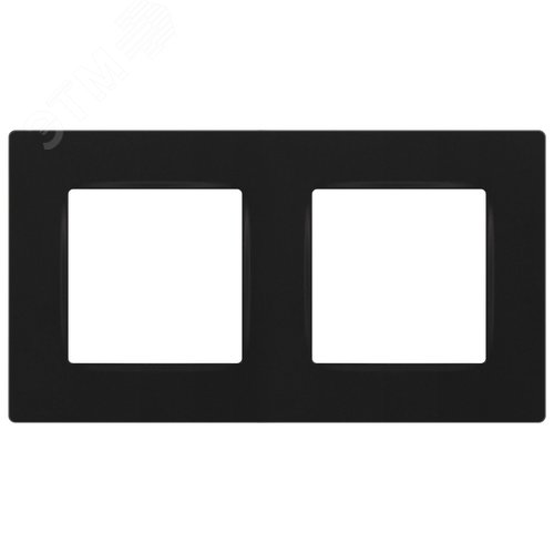 Изображение товара Рамка для розеток и выключателей 2 поста антрацит пластик ЭРА 12 12-5202-05 (шт)