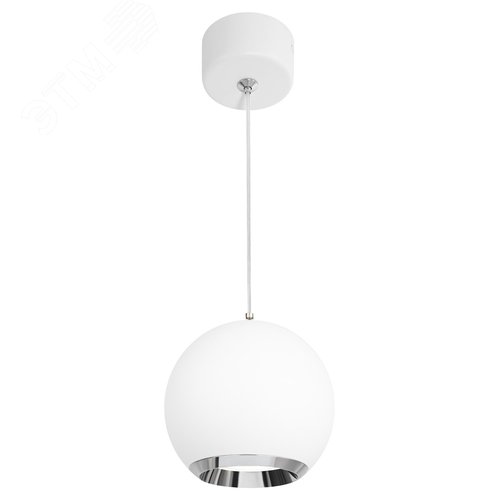 Светильник подвесной потолочный PL32 WH/CH MR16 GU10 круг белый, хром - фото 2