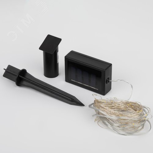 Гирлянда садовая ERASF22-42 на солнечной батарее Нить теплый свет 100 microLED, 10 м - фото 6