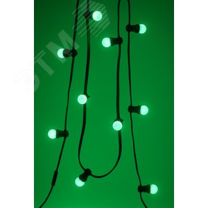 Лампа светодиодная декоративная LED 1 Вт 10Лм 3000К шар зеленый, белт-лайт E27 220-240В ERAGL45-E27 - фото 4