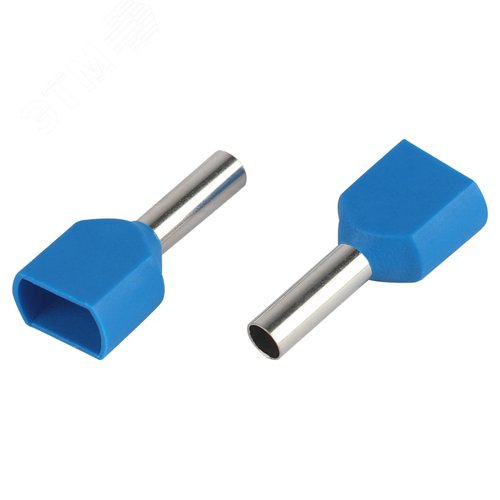 Изображение товара Наконечник-гильза с изолированным фланцем (упаковка 10 шт.) NO-225-15 (двойной) НШвИ(2) 2,5-10 (уп)