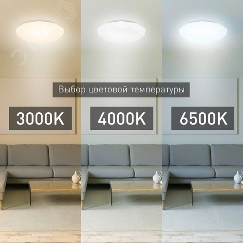 Светильник бытовой светодиодный (SPB 6) Fashion 70 Вт 3000-6500К 5950 Лм с пультом ДУ 511x84 мм SPB-6 Sparkle 70 - фото 7