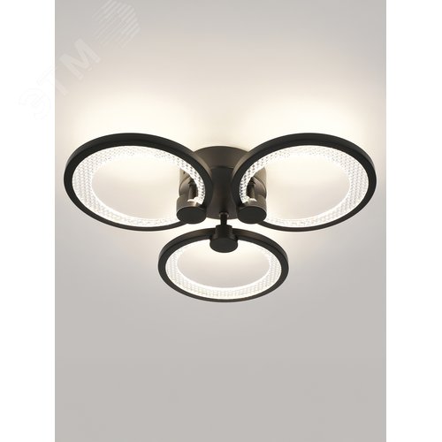 Светильник светодиодный потолочный ДПБ-46Вт 2 327Лм Модерн с ДУ Odry CLL-1-46-RC BK - фото 2