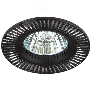 Светильник встраиваемый KL32 AL/BK/1 алюминиевый MR16 12V 50W черный/серебро (50/2400) - фото 1