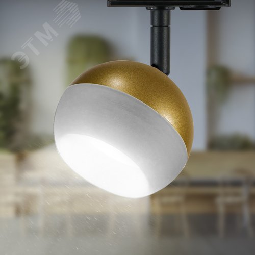 Светильник трековый TR46 - GX53 MG однофазный под лампу GX53 матовое золото под лампу GX53, лампа в комплект не входит - фото 2