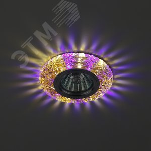 Светильник точечный DK LD4 TEA/WH+PU декор cо светодиодной подсветкой (белый+фиолетовый), чай Б0019208 ЭРА - 2