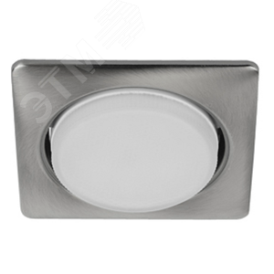 Светильник встраиваемый KL71 SN /1 (к) под лампу Gx53 квадратный 220V 13W сатин никель (40/960) - фото 1