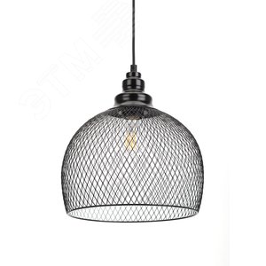 Подвес PL7 BK металл, E27, max 60W, d280 мм, черный (8/32) - фото 1