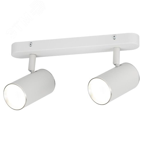 Светильник настенно-потолочный спот OL35-2 WH MR16 GU10 IP20 белый хром - фото 2