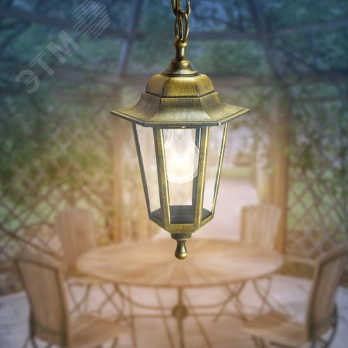 Светильник подвесной НСУ 06-60-001 шестигранный под бронзу IP44 Е27 max60Вт - фото 7