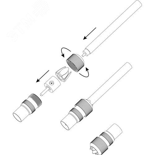 Разъем R-TV03 штекер TV без пайки - фото 2