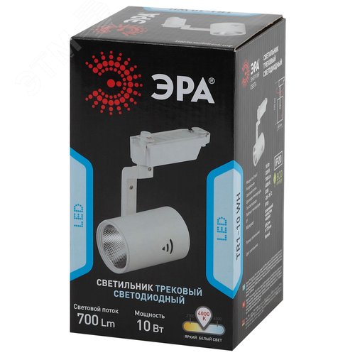 Светильник светодиодный трековый на шинопровод TR1 - 10 WH 10 Вт белый COB (30/360) - фото 6