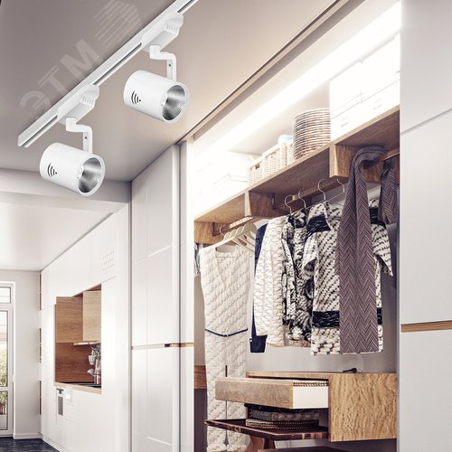 Светильник светодиодный трековый на шинопровод TR1 - 30 WH 30Вт белый COB (10/160) - фото 6