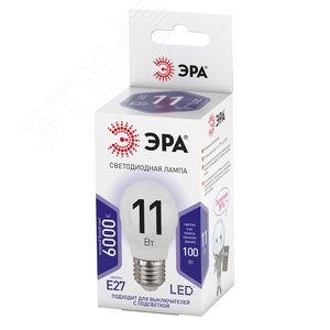 Лампа светодиодная LED 11 Вт 880Лм 6000К шар холодный E27 170-265В LED P45-11W-860-E27 Standart - фото 2