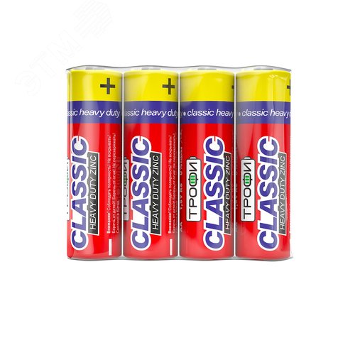 Батарейка Трофи R6-4S CLASSIC HEAVY DUTY Zinc (60/1200/28800) - фото 2