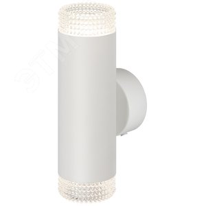 Светильник настенный WL50 WH/TR 2хGU10 2х12Вт IP20 белый, прозрачный - фото 1