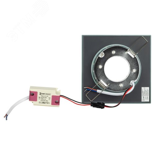 Светильник встраиваемый со светодиодной подсветкой DK LD50 FR GX53 белый матовый - фото 8