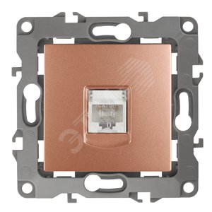 Изображение товара Розетка информационная RJ45, Эра12, медь, 12-3107-14 (шт)