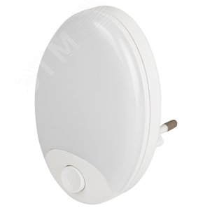 Ночник - светильник светодиодный NN-623-SW-W в розетку с выключателем белый - фото 1