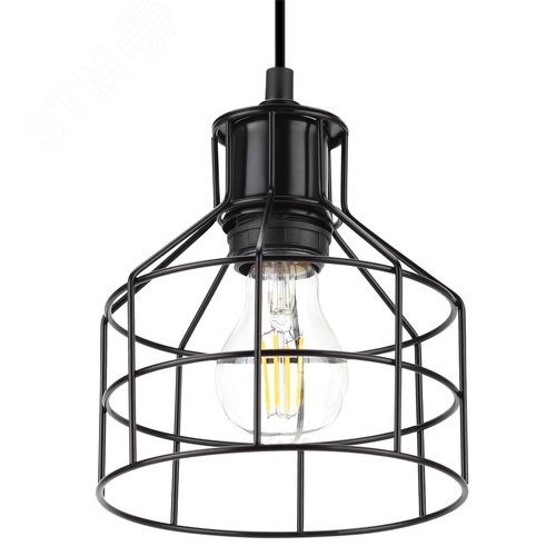 Подвес PL9 BK металл, E27, max 60W, d160 мм, черный (16/144) - фото 4