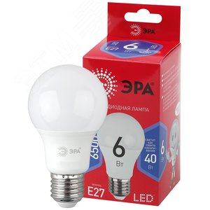 Лампа светодиодная LED A60-6W-865-E27 R (диод, груша, 6Вт, хол, E27) (10/100/1500)