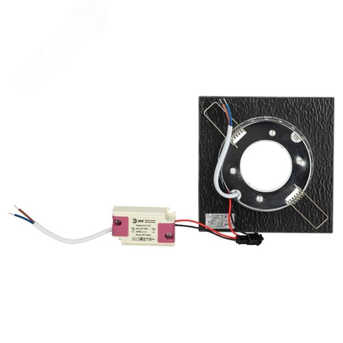 Светильник встраиваемый со светодиодной подсветкой DK LD50 WH/BK GX53 белый черный - фото 2