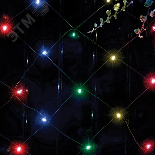 Сеть 150 LED на солнечной батарее мультиколор 2мx1,35м ERAUF024-16 - фото 2