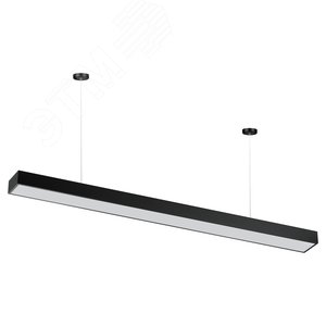 Светильник LED Geometria Block SPO-116-B-40K-024 24Вт 4000K 1750Лм IP40 1200х70х50 черный подвесной драйвер внутри - фото 1