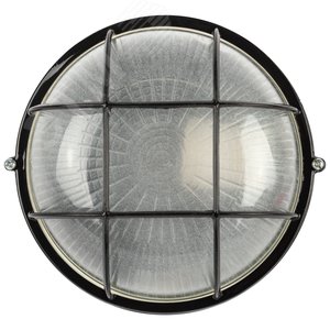 Светильник НБП 03-60-002 Акватермо алюминий/стекло решетка IP54 E27 max 60Вт D176 круг черный - фото 1