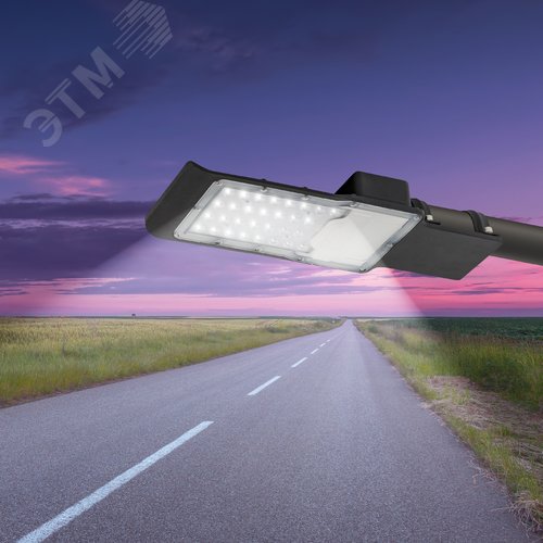 Светильник уличный светодиодный ДКУ 30Вт 5000К 3000Лм КСС Ш-с DOB-SMD 48мм пульсации<5% SPP-503-0-50K-030 - фото 7