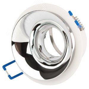 Светильник встраиваемый декоративный KL103 WH/CH MR16 GU5.3 белый хром - фото 1