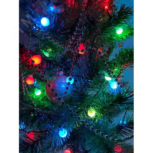 Гирлянда LED Нить Шарики d18мм, 5 м мультиколор, 220V ENIN - 18BM - фото 5