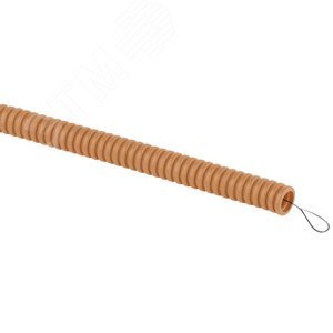 Труба гофрированная ПВХ (сосна) d 16мм с зонд. легкая 25м (60)