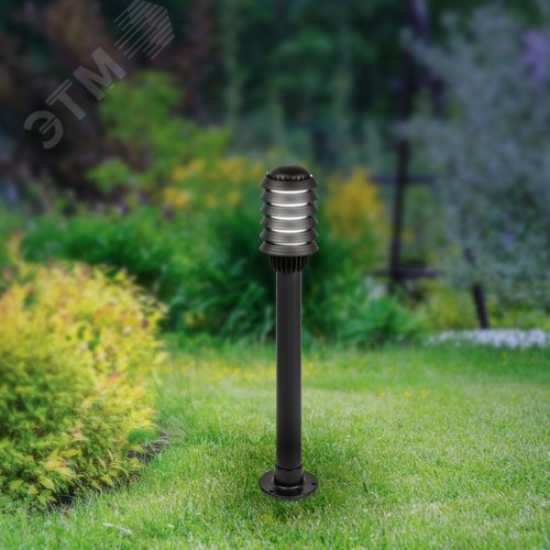 Светильник садово-парковый НТУ 01-60-015 Поллар напольный черный IP54 Е27 max60Вт h850мм - фото 8